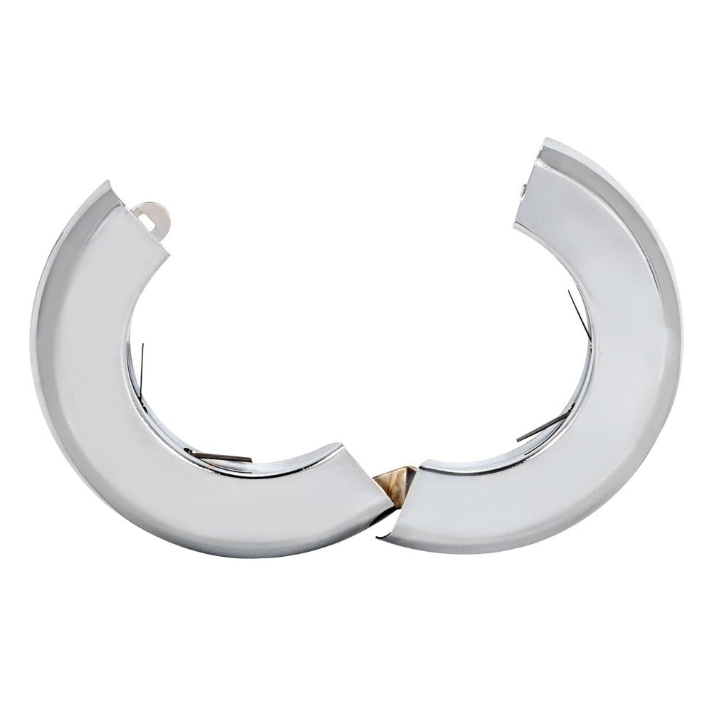 Eastman 25744 2-1/8 in. OD Heavy Duty Split Escutcheon Floor and Ceiling Plate Chrome Plated - 3