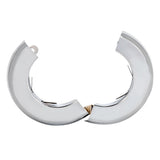 Eastman 25744 2-1/8 in. OD Heavy Duty Split Escutcheon Floor and Ceiling Plate Chrome Plated - 3