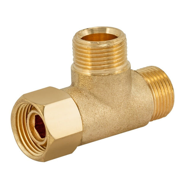 Eastman 25882LF 3/8 in OD x 3/8 in OD x 3/8 in OD Lead Free Brass Compression Add-An-Outlet Adapter