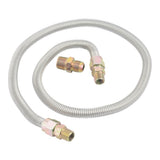 Eastman 30SS50505448K 5/8 in x 48 in Stainless Steel Gas Dryer Kit with 1/2 in MIP Ends (3/4 in Adapter)