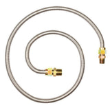 Eastman 30SS545060 5/8 in. OD x 60 in. L Stainless Steel Gas Connector with 3/4 in. MIP x 1/2 in. MIP Ends