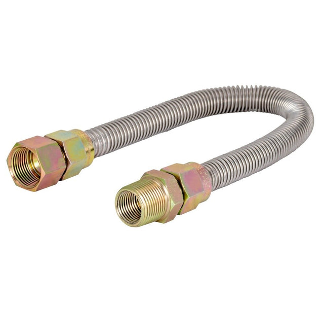 Eastman 30SS555036 36 in. Stainless Steel Gas Connector with 3/4 in. FIP x 1/2 in. MIP Fittings