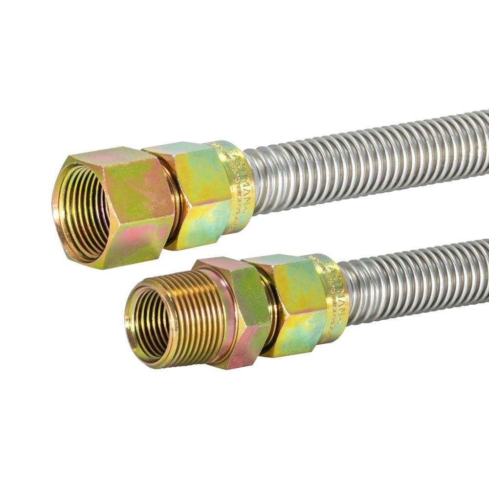 Eastman 30SS555460 5/8 in OD x 60 in Stainless Steel Gas Connector with 3/4 in FIP x 3/4 in MIP - 2