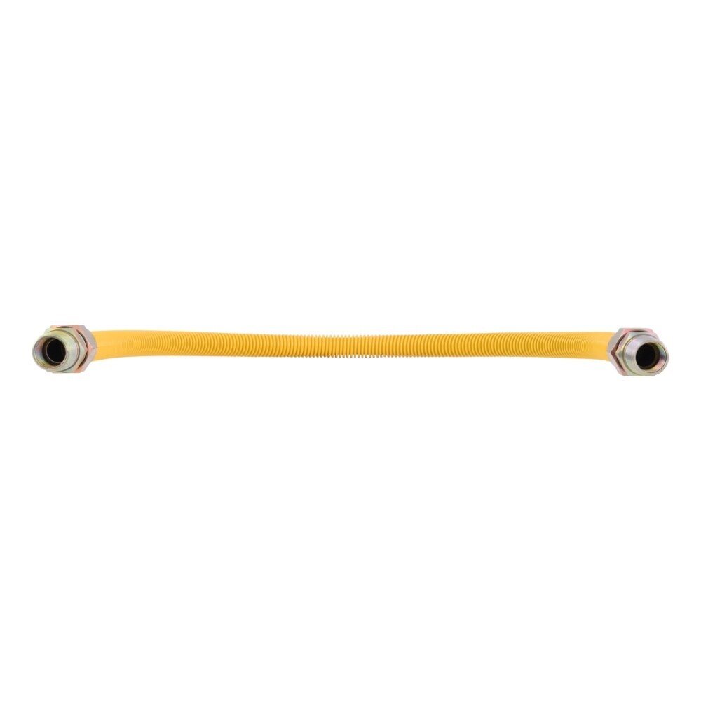 Eastman 30YE505030 5/8 in OD x 30 in Yellow Epoxy Coated Gas Connector 1/2 in MIP x 1/2 in MIP - 3