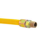 Eastman 30YE505048B 48 in. 5/8 in. OD Yellow Stainless Steel Gas Connector with 1/2 in. MIP x 1/2 in. MIP Fittings - 3