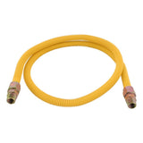 Eastman 30YE505060 5/8 in OD 60 in Yellow Coated Stainless Steel Gas Connector with 1/2 in MIP Ends - 3