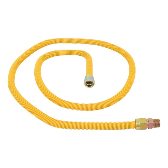 Eastman 30YE505072 5/8 in. OD x 72 in. Yellow Stainless Steel Gas Connector with 1/2 in. MIP Ends