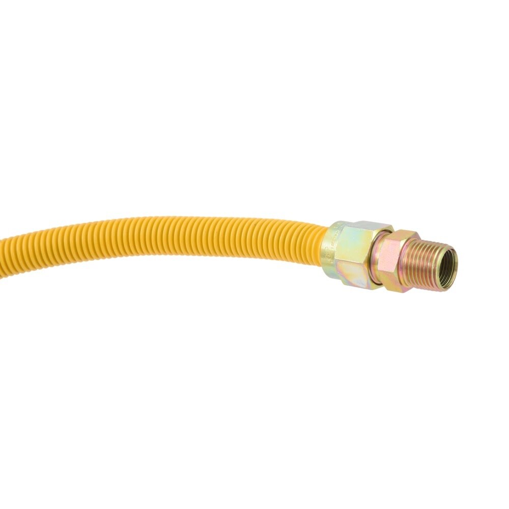 Eastman 30YE505072 5/8 in. OD x 72 in. Yellow Stainless Steel Gas Connector with 1/2 in. MIP Ends - 2