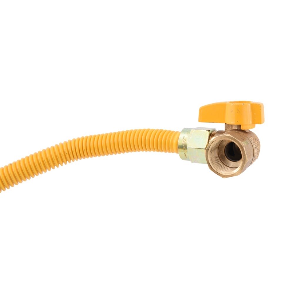 Eastman 30YE507372 5/8 in OD x 72 in Stainless Steel Gas Connector with Angle Ball Valve - 2