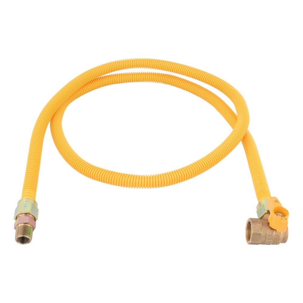 Eastman 30YE507372 5/8 in OD x 72 in Stainless Steel Gas Connector with Angle Ball Valve - 3