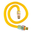 Eastman 30YE50V036B 5/8 in OD x 36 in Yellow Stainless Steel Gas Connector with EFV
