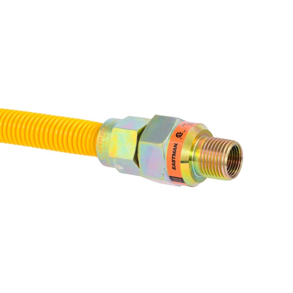 Eastman 30YE50V048B 5/8 in. OD x 48 in. Yellow Coated Stainless Steel Gas Connector with EFV - 3