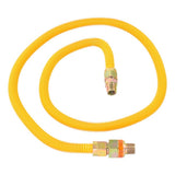 Eastman 30YE50V060B 60 in. 5/8 in. OD Stainless Steel Gas Connector with EFV and 1/2 in. MIP Ends