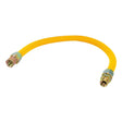Eastman 30YE515024B 5/8 in OD x 24 in Yellow Stainless Steel Gas Connector 1/2 in FIP x 1/2 in MIP