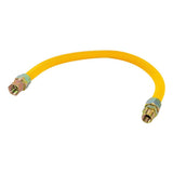 Eastman 30YE515024B 5/8 in OD x 24 in Yellow Stainless Steel Gas Connector 1/2 in FIP x 1/2 in MIP
