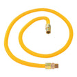 Eastman 30YE515060B 5/8 in OD 60 in Yellow Stainless Steel Gas Connector 1/2 in FIP x 1/2 in MIP