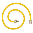 Eastman 30YE515060 5/8 in x 60 in Yellow Stainless Steel Gas Connector with 1/2 in FIP x 1/2 in MIP