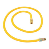Eastman 30YE515072B 5/8 in x 72 in Yellow Coated Stainless Steel Gas Connector 1/2 in FIP x 1/2 in MIP