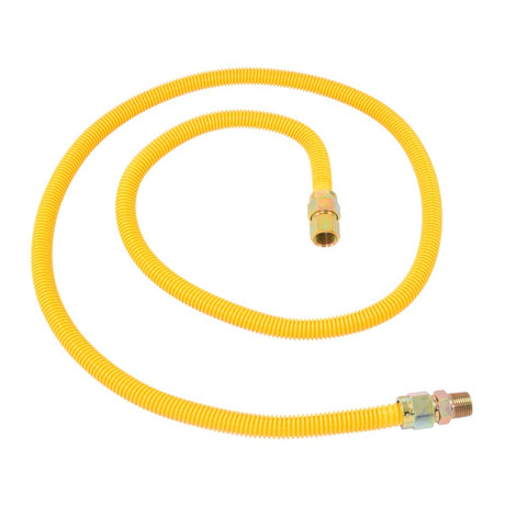 Eastman 30YE515072B 5/8 in x 72 in Yellow Coated Stainless Steel Gas Connector 1/2 in FIP x 1/2 in MIP