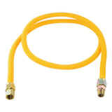 Eastman 30YE515072B 5/8 in x 72 in Yellow Coated Stainless Steel Gas Connector 1/2 in FIP x 1/2 in MIP - 2