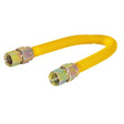 Eastman 30YE515124 5/8 in. OD x 24 in. Yellow Stainless Steel Gas Connector with 1/2 in. FIP Ends