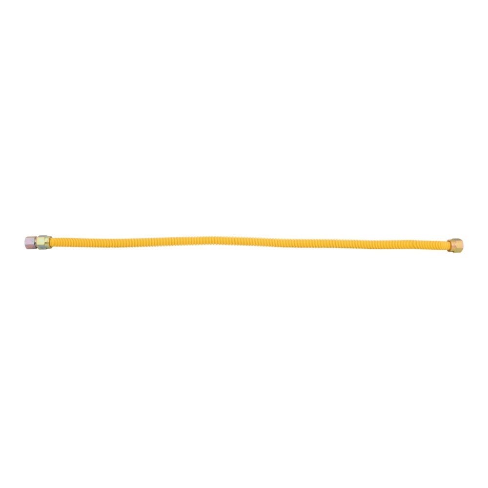 Eastman 30YE515136 5/8 in OD 36 in Yellow Coated Stainless Steel Gas Connector 1/2 in FIP x 1/2 in FIP - 2