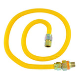 Eastman 30YE51V048B 5/8 in. OD x 48 in. Yellow Gas Connector with 1/2 in. FIP x 1/2 in. MIP EFV