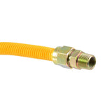 Eastman 30YE545048B 5/8 in. x 48 in. Yellow Stainless Steel Gas Connector 3/4 in. MIP x 1/2 in. MIP - 3