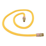 Eastman 30YE545060 5/8 in OD x 60 in Yellow Coated Stainless Steel Gas Connector with MIP Fittings