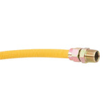 Eastman 30YE545060 5/8 in OD x 60 in Yellow Coated Stainless Steel Gas Connector with MIP Fittings - 2