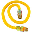 Eastman 30YE54V436B 5/8 in. OD 36 in. ArmorBoost EFV Yellow Stainless Steel Gas Connector 3/4 in. MIP x 3/4 in. MIP