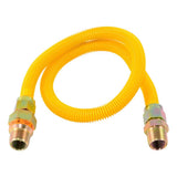 Eastman 30YE54V436B 5/8 in. OD 36 in. ArmorBoost EFV Yellow Stainless Steel Gas Connector 3/4 in. MIP x 3/4 in. MIP - 2