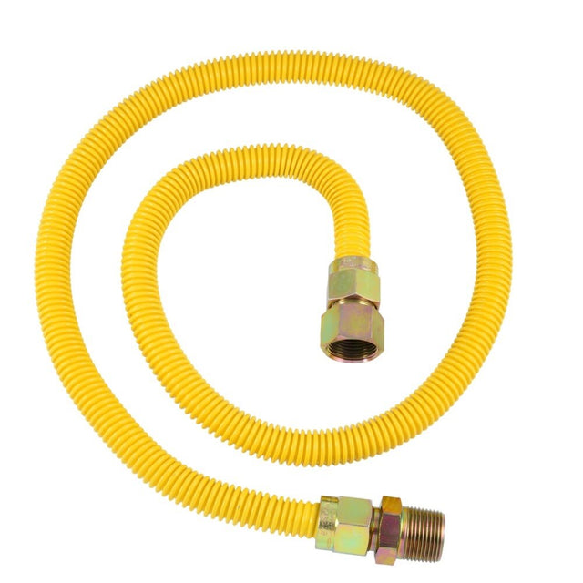 Eastman 30YE555448B 48 in. Yellow Stainless Steel Gas Connector 3/4 in. FIP x 3/4 in. MIP