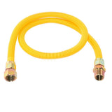 Eastman 30YE555448B 48 in. Yellow Stainless Steel Gas Connector 3/4 in. FIP x 3/4 in. MIP - 2