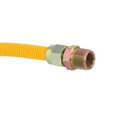 Eastman 30YE555448B 48 in. Yellow Stainless Steel Gas Connector 3/4 in. FIP x 3/4 in. MIP - 3