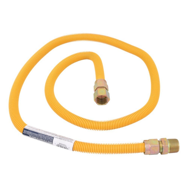 Eastman 30YE555460 5/8 in OD 60 in Yellow Stainless Steel Gas Connector 3/4 in FIP x 3/4 in MIP