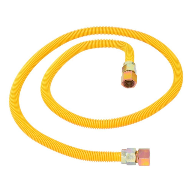 Eastman 30YE555560B 60 in. Yellow Coated Stainless Steel Gas Connector 3/4 in. FIP x 3/4 in. FIP