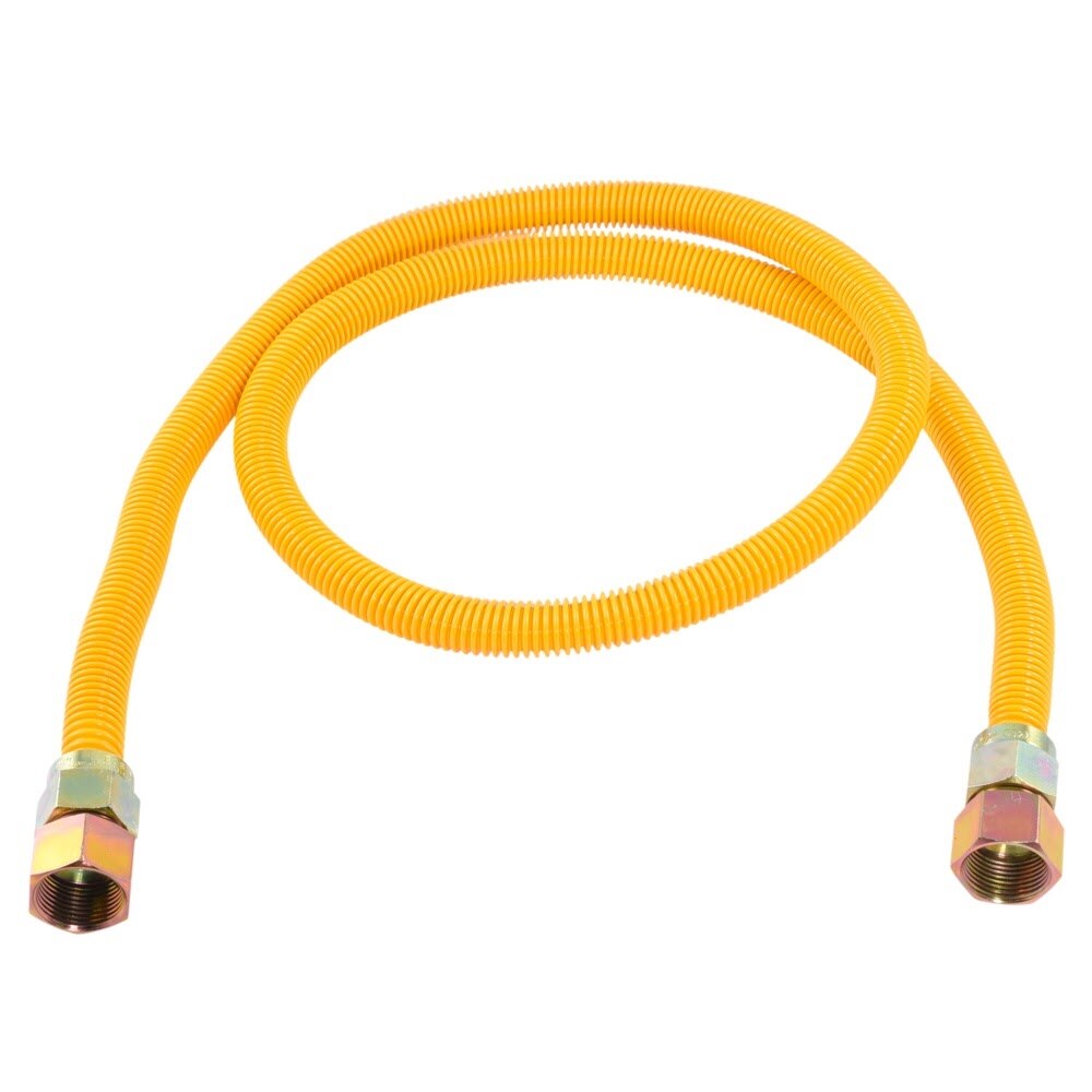 Eastman 30YE555560B 60 in. Yellow Coated Stainless Steel Gas Connector 3/4 in. FIP x 3/4 in. FIP - 2