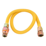 Eastman 30YE55V436B 5/8 in OD 36 in Yellow Stainless Steel Gas Connector 3/4 in FIP x 3/4 in MIP EFV - 3