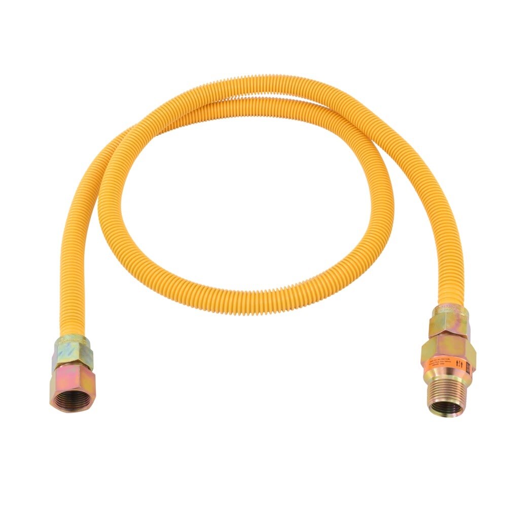 Eastman 30YE55V460B 5/8 in. OD x 60 in. Stainless Steel Gas Connector with 3/4 in. FIP x 3/4 in. MIP EFV - 3