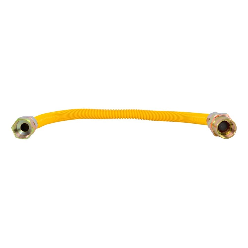 Eastman 30YE55V524B 5/8 in OD x 24 in Stainless Steel Gas Connector with 3/4 in FIP Ends and EFV - 3