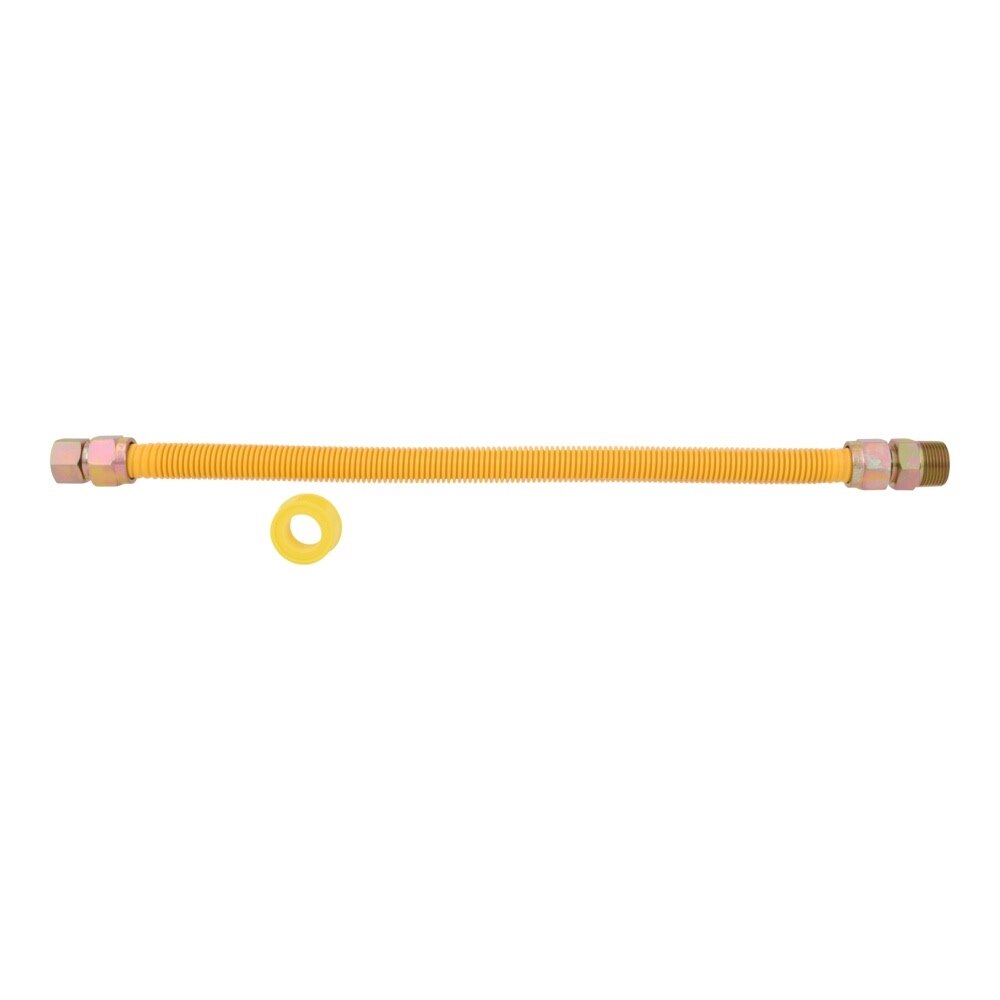 Eastman 40YE515624K 1 in. OD x 24 in. Tankless Water Heater Connector Kit 1/2 in. FIP x 1 in. MIP with Leak Detector and PTFE Tape - 2