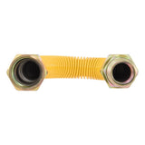 Eastman 40YE545412 1 in OD x 12 in Yellow Stainless Steel Gas Connector with 3/4 in MIP Ends - 3