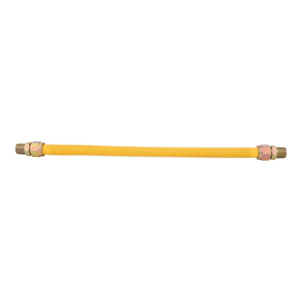 Eastman 40YE545424 1 in. x 24 in. Epoxy Coated Stainless Steel Gas Connector 3/4 in. MIP x 3/4 in. MIP - 2