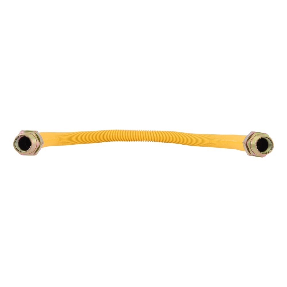 Eastman 40YE545436 1 in OD x 36 in Yellow Coated Stainless Steel Gas Connector with 3/4 in MIP Ends - 3