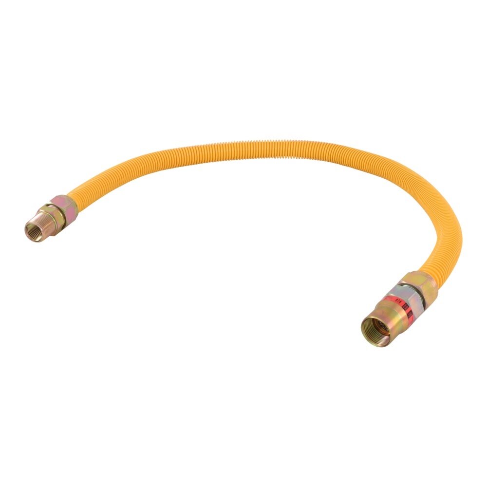 Eastman 40YE54V536B 1 in OD x 36 in Yellow Stainless Steel Gas Connector 3/4 in MIP x 3/4 in FIP EFV