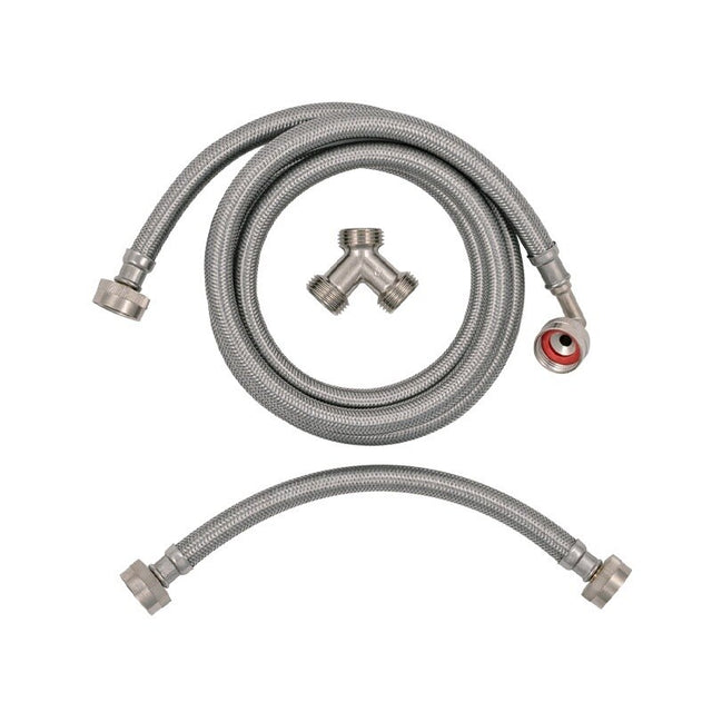 Eastman 41025 6 ft Steam Dryer Water Supply Installation Kit with Elbow 3/4 in FHT x 3/4 in FHT