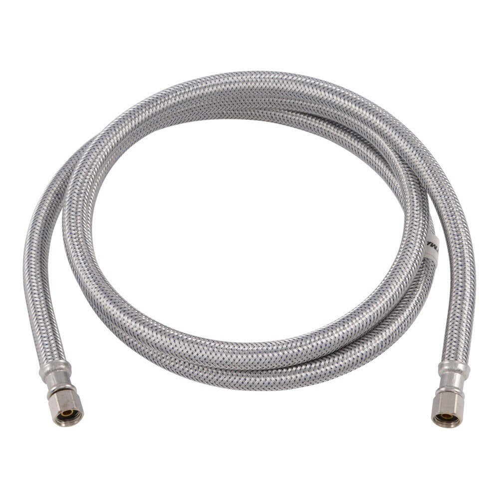 Eastman 41033 5 ft Braided Stainless Steel Icemaker Connector with 1/4 in Compression Ends