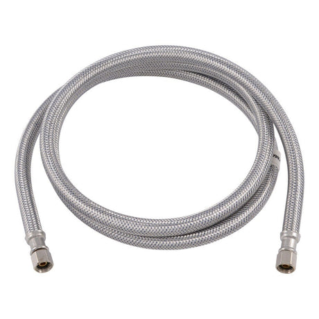 Eastman 41033 5 ft Braided Stainless Steel Icemaker Connector with 1/4 in Compression Ends