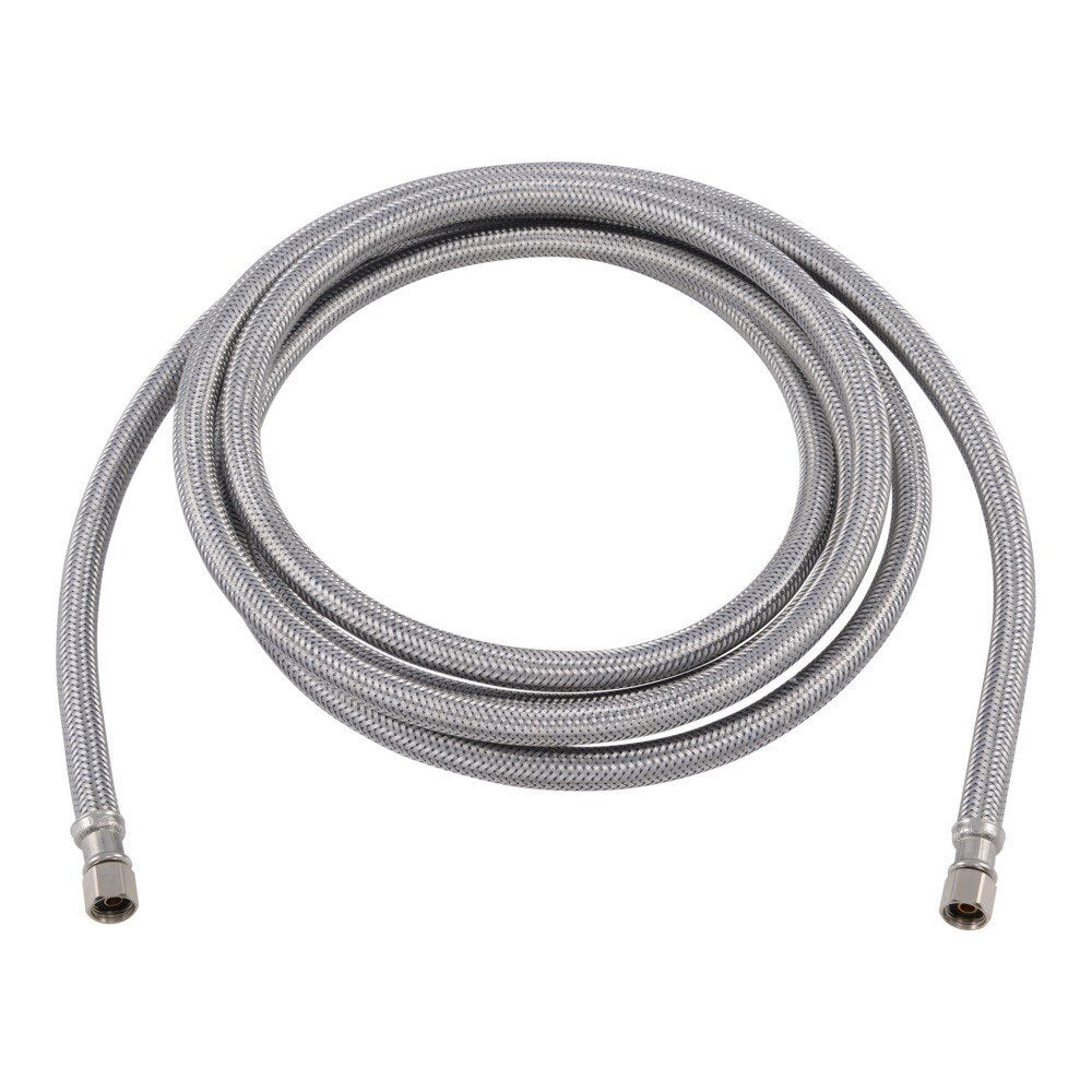 Eastman 41036 10 ft Braided Stainless Steel Icemaker Connector 1/4 in x 1/4 in Compression